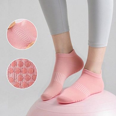 Five Pack Non Slip Grip Pilates Socks for Women