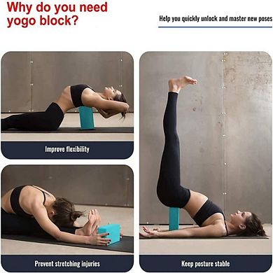 Four Pack High Density Yoga Blocks for Yoga Pilates and Meditation