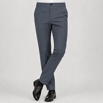 Men's Dress Pants Tapered Fit Flat Front Summer Casual Slacks