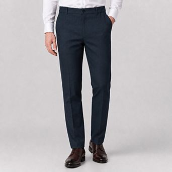 Men's Dress Pants Tapered Fit Flat Front Summer Casual Slacks