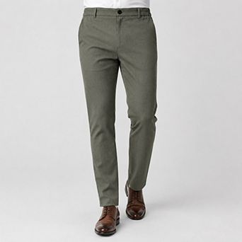 Men's Dress Pants Tapered Fit Flat Front Summer Casual Slacks