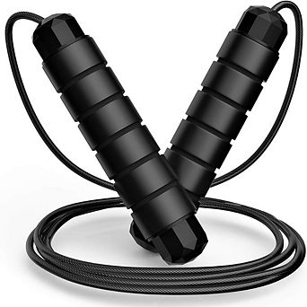 Adjustable Speed Jump Rope with Foam Handles for Fitness Workout
