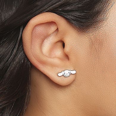 Sanrio Cinnamoroll Silver & Enamel Stud Earrings, Official License