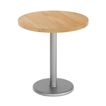 Flash Furniture Round Solid Wood Commercial Tabletop with 18" Round Dining Height Base