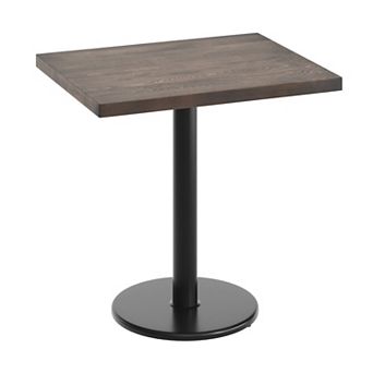 Flash Furniture 30"L x 24"W Solid Wood Commercial Tabletop with 18" Dining Height Base