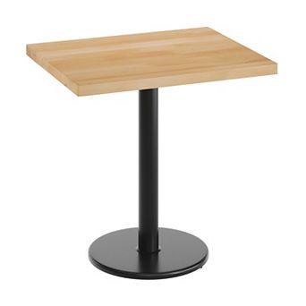 Flash Furniture 30"L x 24"W Solid Wood Commercial Tabletop with 18" Dining Height Base