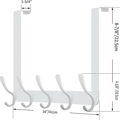 Over The Door Coat Rack with 5 Hooks