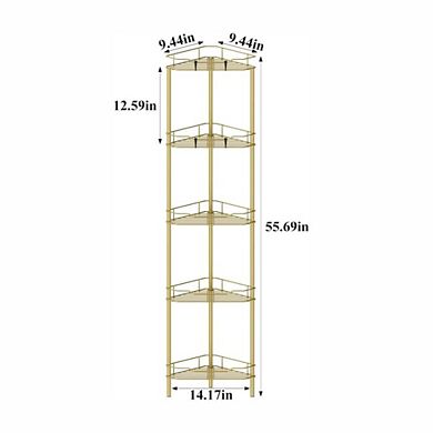 5 Tier Corner Shower Caddy Floor Standing Bathroom Organizer