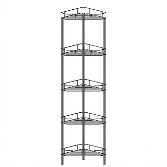 5 tier Corner Shower Caddy Floor Standing Bathroom Organizer