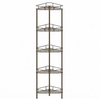 5 tier Corner Shower Caddy Floor Standing Bathroom Organizer