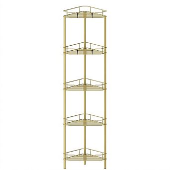 5 tier Corner Shower Caddy Floor Standing Bathroom Organizer