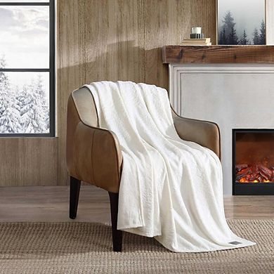 Embossed Plush Throw Blanket, Ultra-Soft Cozy Decorative Bedding