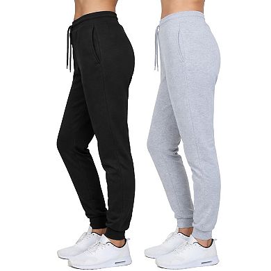 Blue Ice Women's Loose Fit Fleece-Lined Jogger Sweatpants-2 Pack