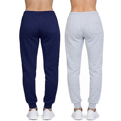 Blue Ice Women's Loose Fit Fleece-Lined Jogger Sweatpants-2 Pack