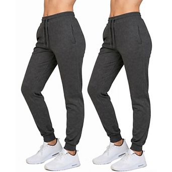 Blue Ice Women's Loose Fit Fleece-Lined Jogger Sweatpants-2 Pack