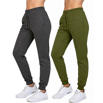 Blue Ice Women's Loose Fit Fleece-Lined Jogger Sweatpants-2 Pack