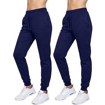 Blue Ice Women's Loose Fit Fleece-Lined Jogger Sweatpants-2 Pack