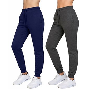 Blue Ice Women's Loose Fit Fleece-Lined Jogger Sweatpants-2 Pack