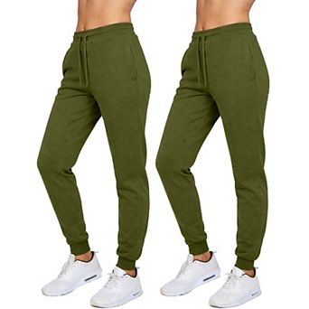 Blue Ice Women's Loose Fit Fleece-Lined Jogger Sweatpants-2 Pack