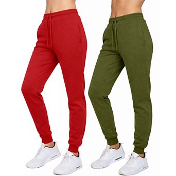Blue Ice Women's Loose Fit Fleece-Lined Jogger Sweatpants-2 Pack