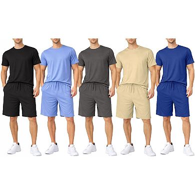 Jump Start Men’s 2 Piece Athletic Tee & Short Active Set