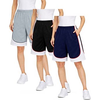 Jump Start Women's Loose Fit Moisture-Wicking Performance Shorts-3 Pack