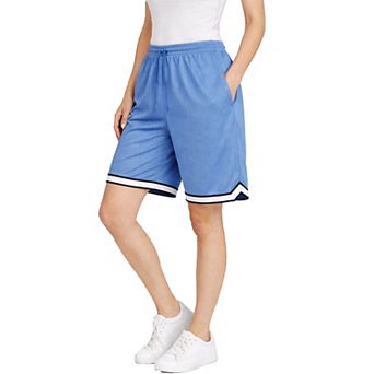 Jump Start Women's Loose Fit Premium Active Moisture Wicking Workout Mesh Shorts With Trim