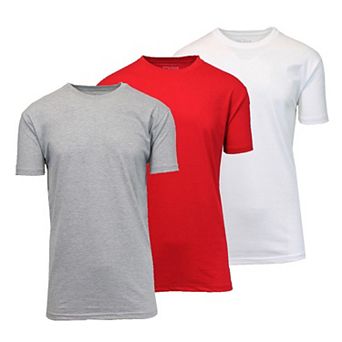 Blue Ice Men's Short Sleeve Crew Neck Solid Tee-3 Pack