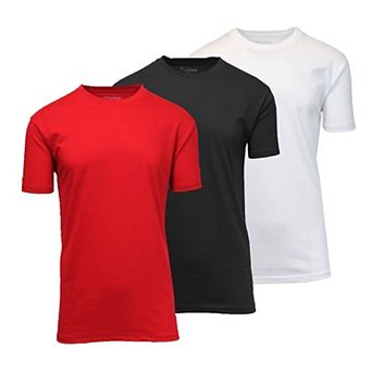 Blue Ice Men's Short Sleeve Crew Neck Solid Tee-3 Pack