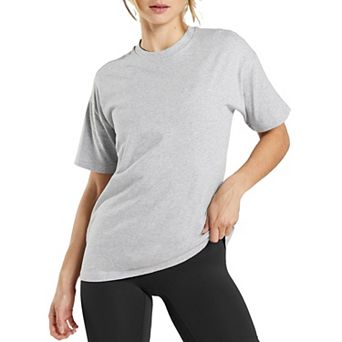 Blue Ice Women's Loose Fit Short Sleeve Crew Neck Solid Tee