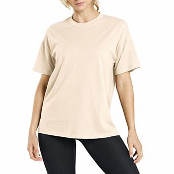 Blue Ice Women's Loose Fit Short Sleeve Crew Neck Solid Tee