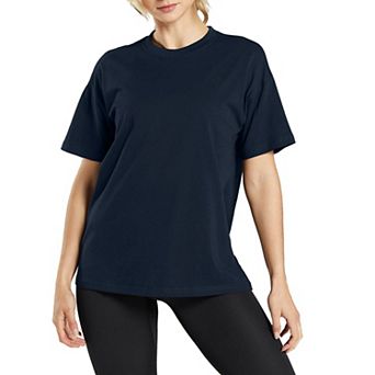 Blue Ice Women's Loose Fit Short Sleeve Crew Neck Solid Tee