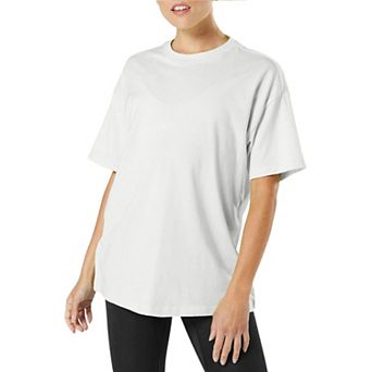 Blue Ice Women's Loose Fit Short Sleeve Crew Neck Solid Tee