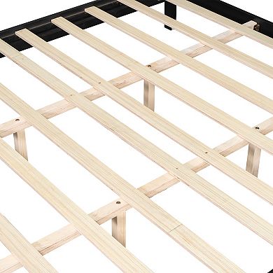 Pnronnc Wood Low Profile Platform Bed
