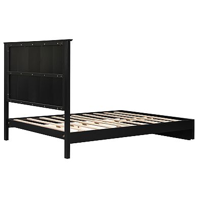 Pnronnc Wood Low Profile Platform Bed