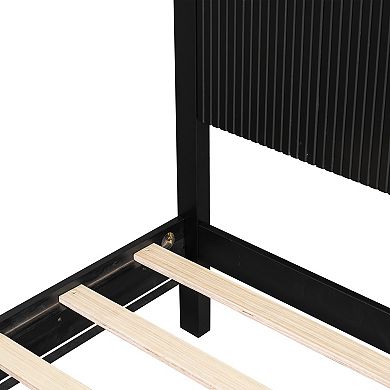Pnronnc Wood Low Profile Platform Bed