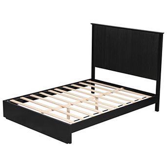 Pnronnc Wood Low Profile Platform Bed