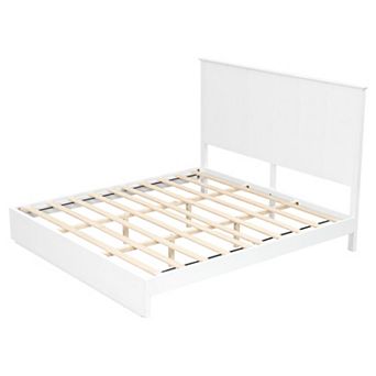 Pnronnc Wood Low Profile Platform Bed