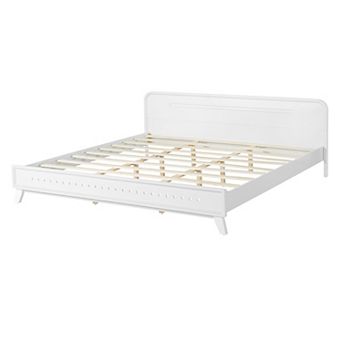 Pnronnc Low Profile Bed Wood Platform Bed Frame