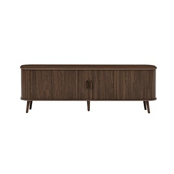Pnronnc Modern Wood Grain TV Stand Storage Cabinets, Media Console Entertainment Center