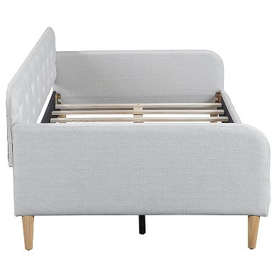 Pnronnc Upholstered Linen Daybed Sofa Bed
