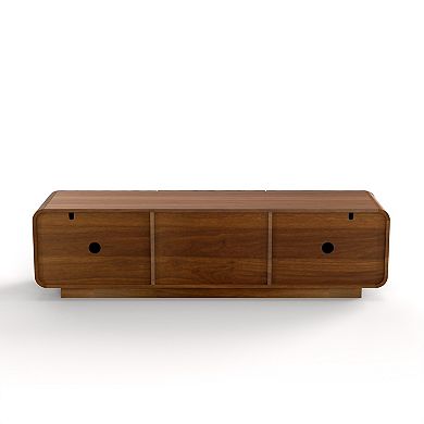 Trikiousd 58" Mid Century TV Stand with Spiral Wave Design