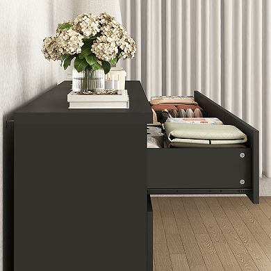 Trikiousd 12-Drawer Wood Dresser, Large Storage Chest for Bedroom