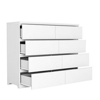 Trikiousd 8-Drawer Wood Dresser, Modern Storage Chest for Bedroom