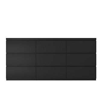 Trikiousd 9-Drawer Modern Dresser, Handleless Storage Cabinet for Bedroom