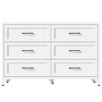 Trikiousd 6-Drawer Metal Dresser, Steel Storage Chest for Bedroom