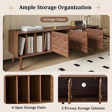 Trikiousd 68" Mid-Century Modern TV Stand for TVs up to 75"