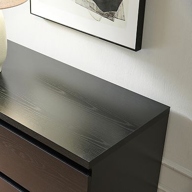 Trikiousd 4-Drawer Dresser with Handle-Free Design Storage Chest