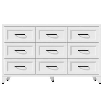 Trikiousd 9-Drawer Metal Dresser, Steel Storage Chest for Bedroom