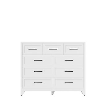 Trikiousd 9-Drawer Tall Metal Dresser with Smooth Sliding Storage Cabinet